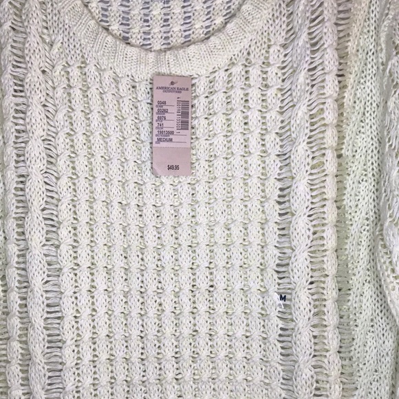 NWT American Eagle M Neon Green Knitted Sweater - Picture 2 of 9